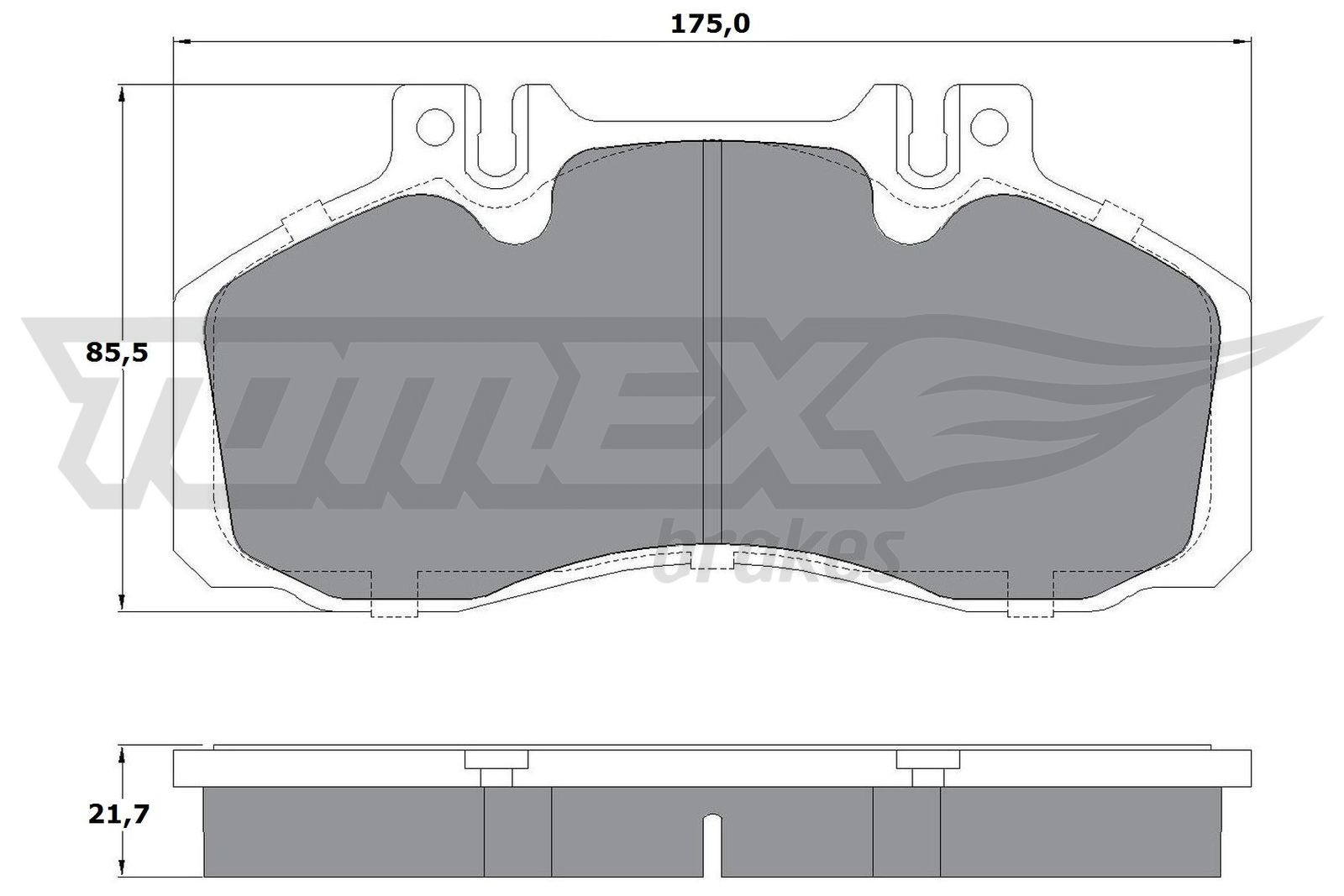 TOMEX Brakes Bremsbelagsatz, Scheibenbremse